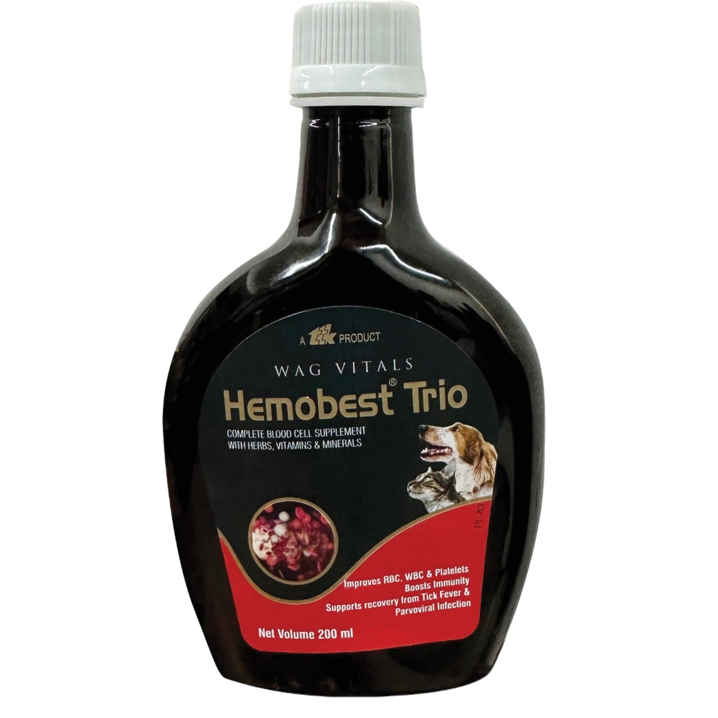TTK Hemobest Trio RBC WBC and Platelets Enhancer for Dogs and Cats — side view