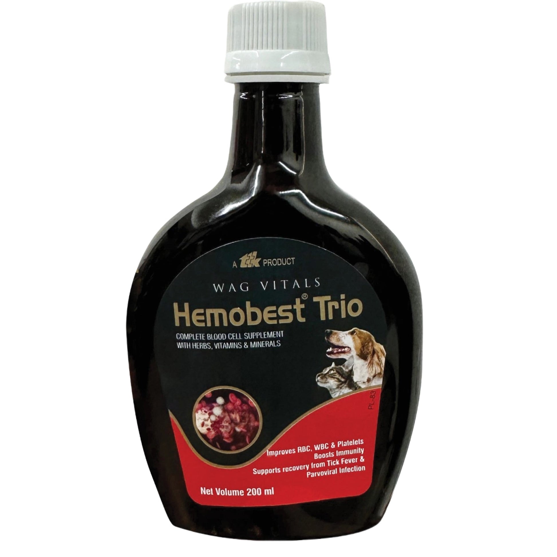 TTK Hemobest Trio RBC WBC and Platelets Enhancer for Dogs and Cats — side view