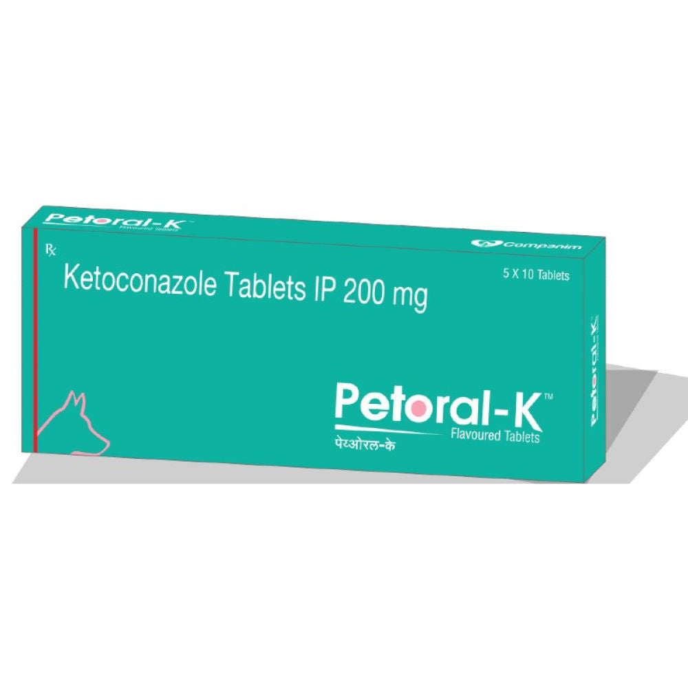 TTK Petoral K (Ketoconazole) 200mg Tablet for Dogs — side view