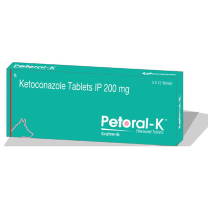 TTK Petoral K (Ketoconazole) 200mg Tablet for Dogs — side view