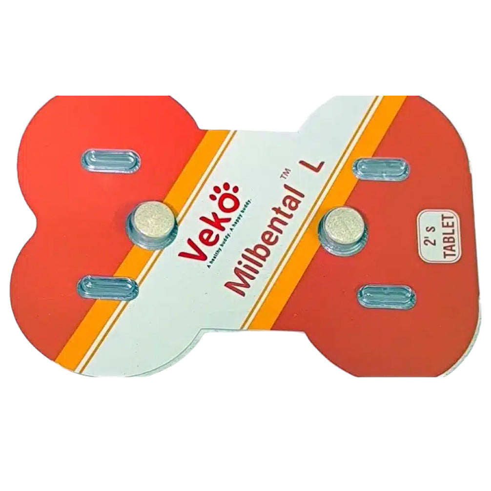 veko-milbental-s-tablets-for-puppies-small-dogs-2-tablets L - 1 strip (2 tablets)
