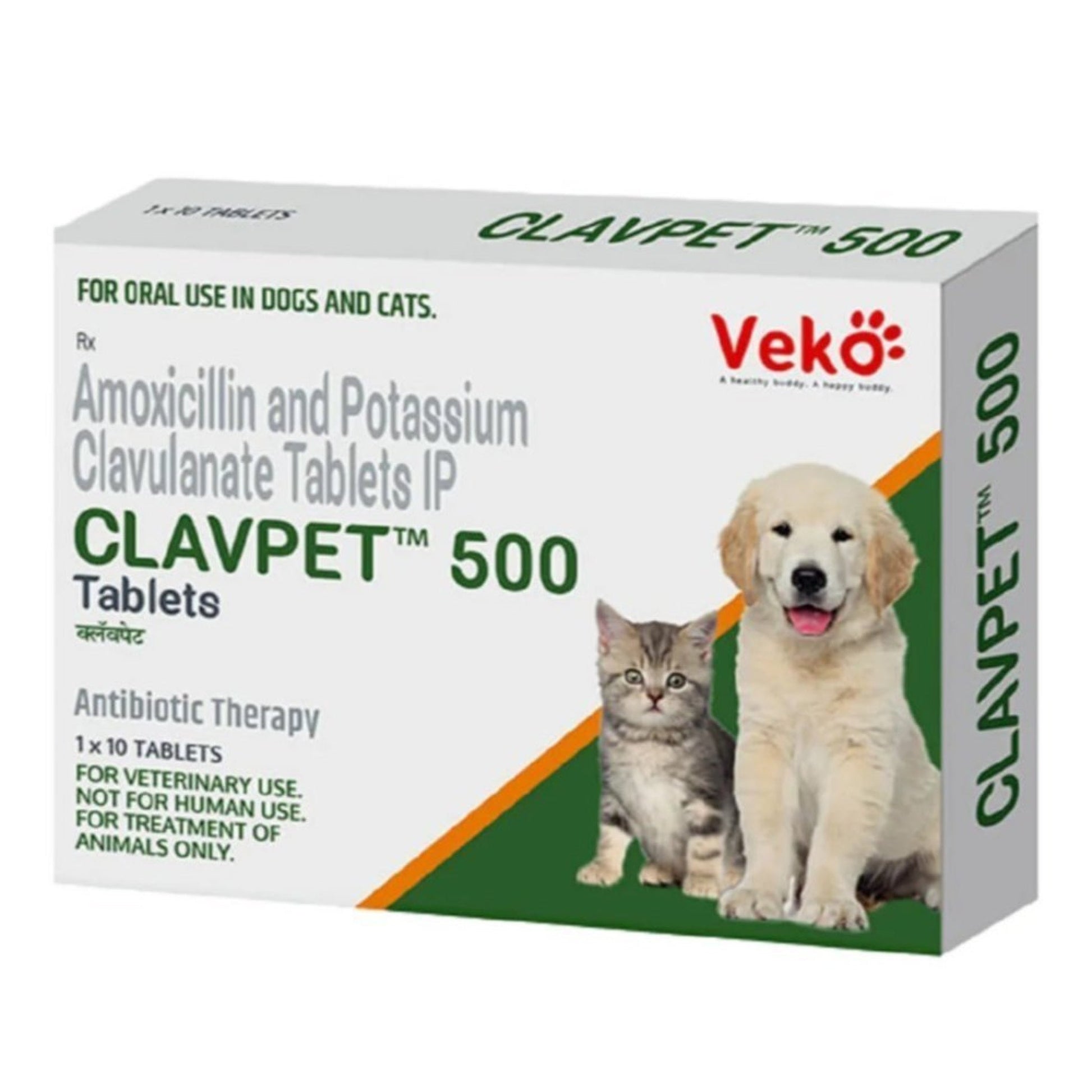 Veko Clavpet 500Mg Tablet Dogs Cats Pack Of 10 Tablets