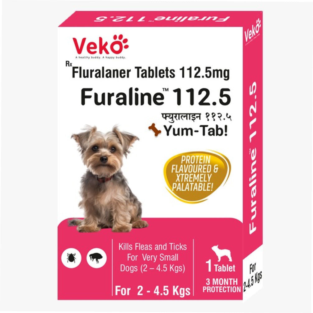 Veko Furaline Fluralaner 112 5 Mg Chewable Tablets For Dogs Puppies