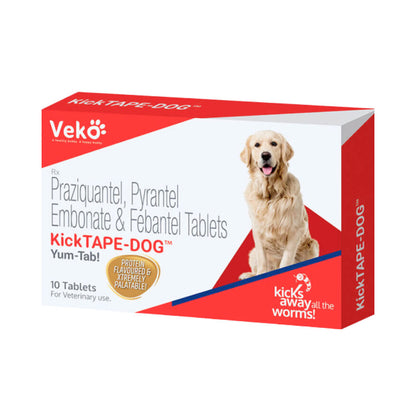 Veko Kicktape Dog Deworming Tablet — side view