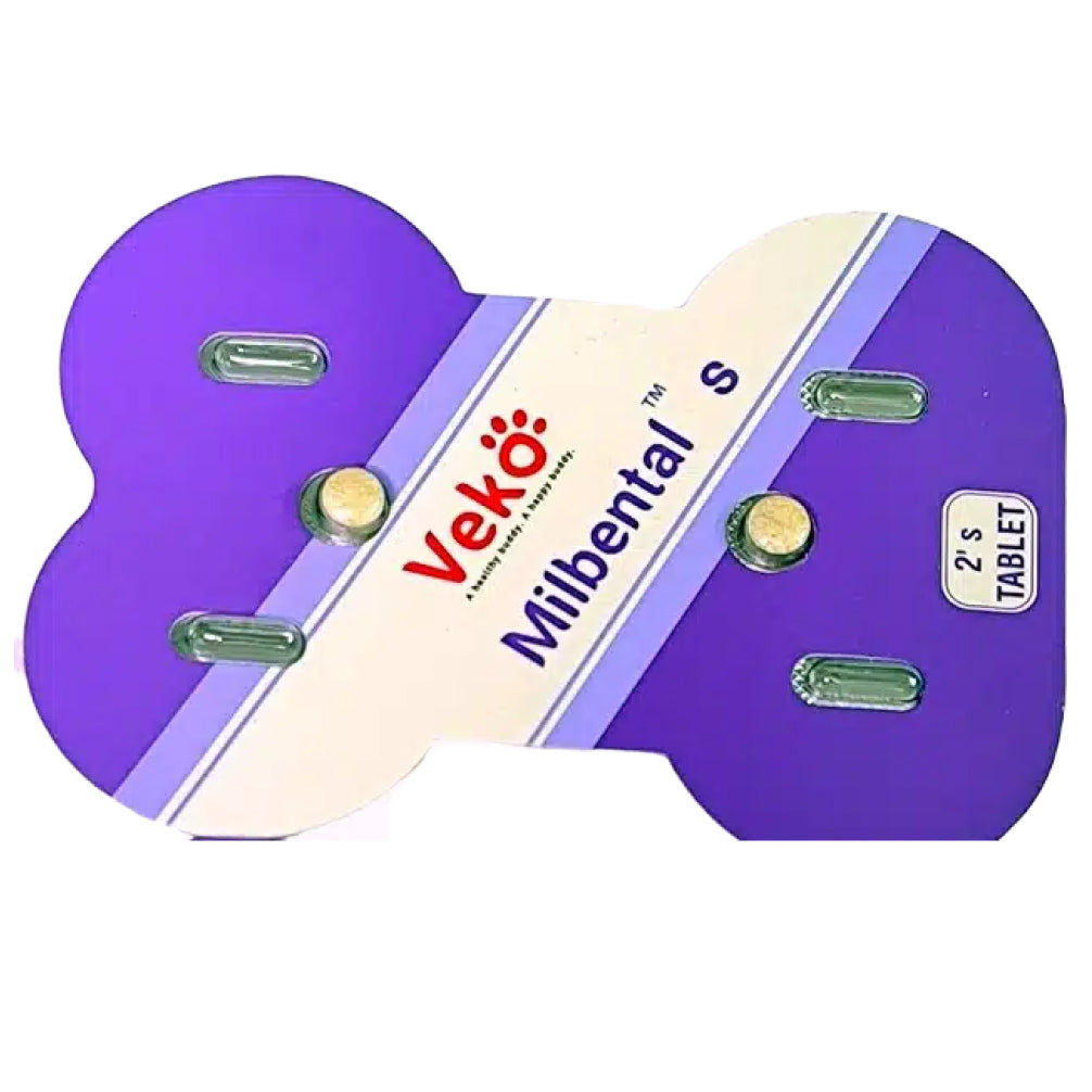 Veko Milbental S Tablets For Puppies Small Dogs 2 Tablets