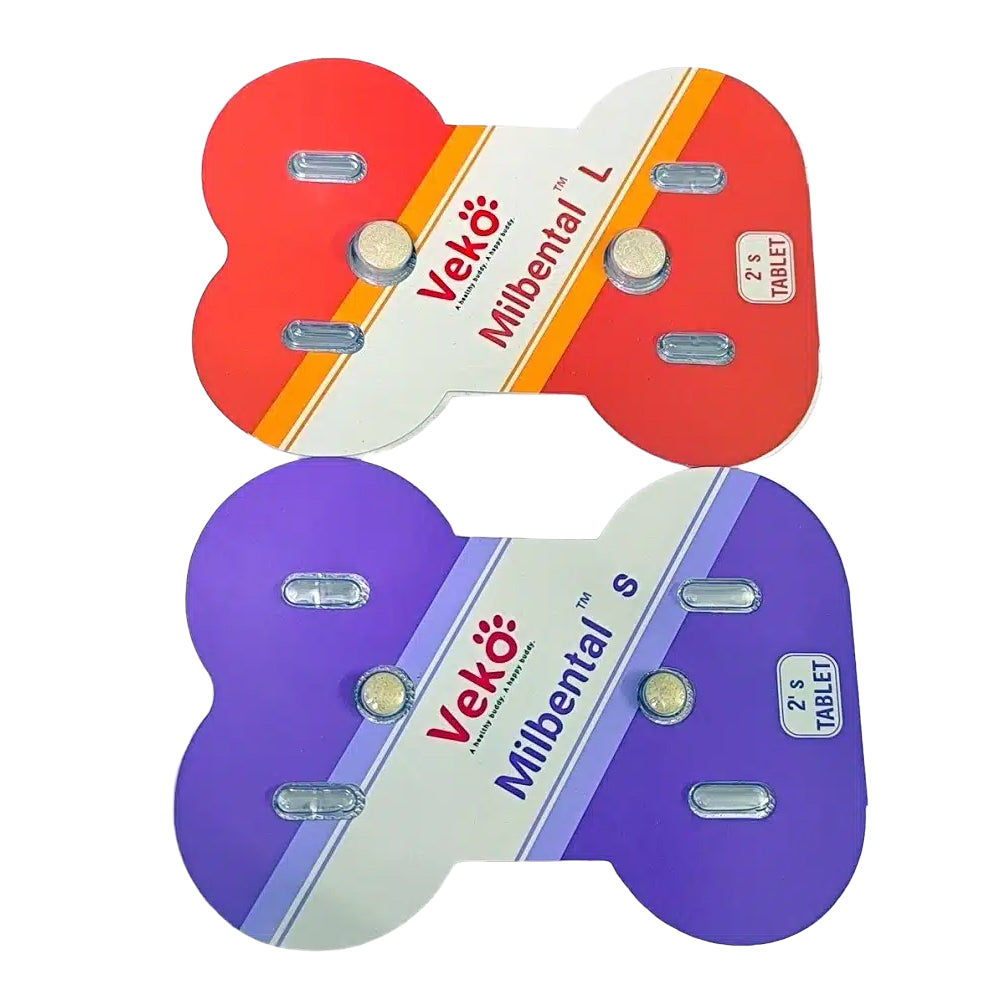Veko Milbental S Tablets For Puppies Small Dogs 2 Tablets - Image 3