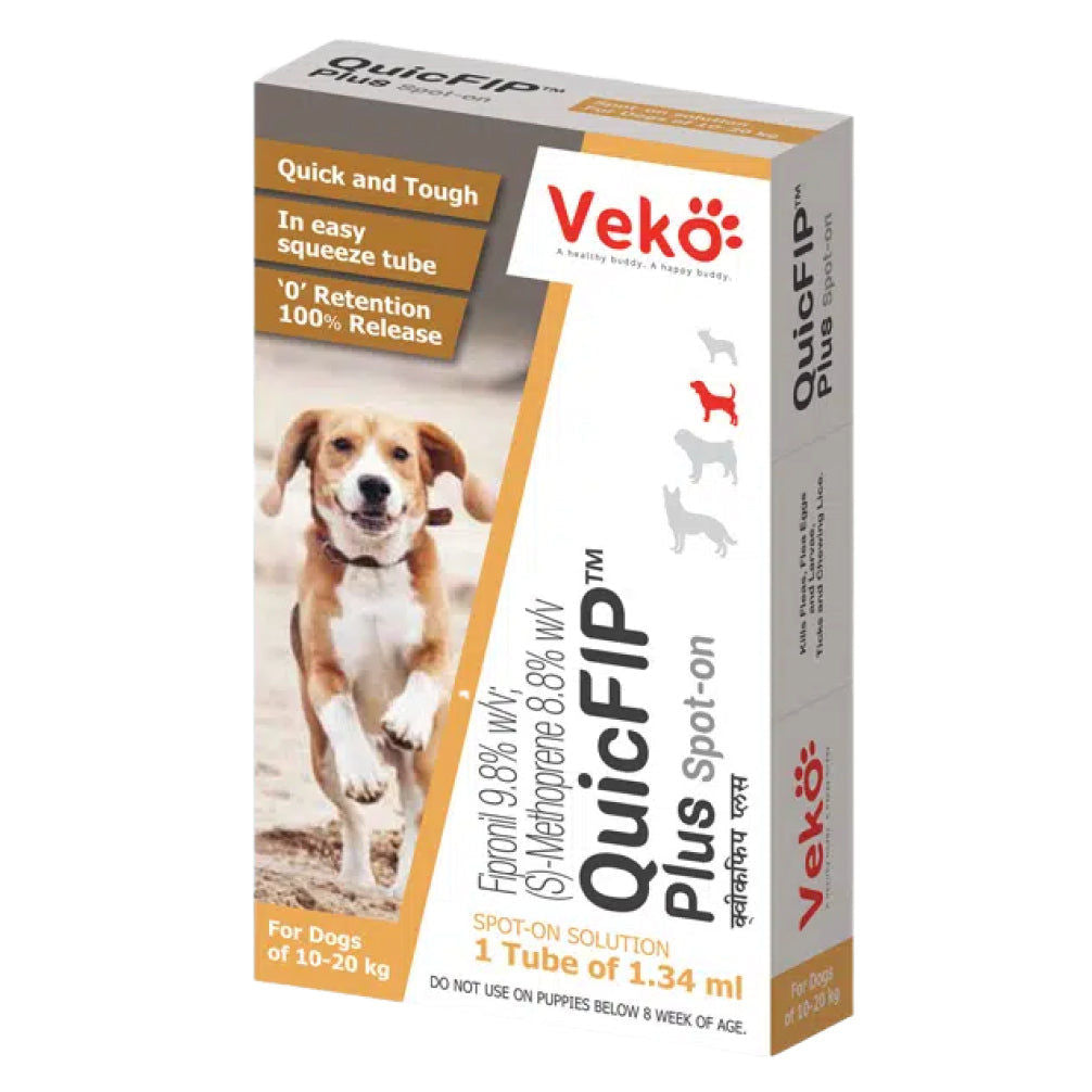 Veko QuicFIP Plus (Fipronil) Spot On for Dogs — back view