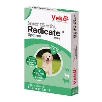 Veko Radicate (Selamectin) Tick and Flea Control Spot On for Dogs — back view