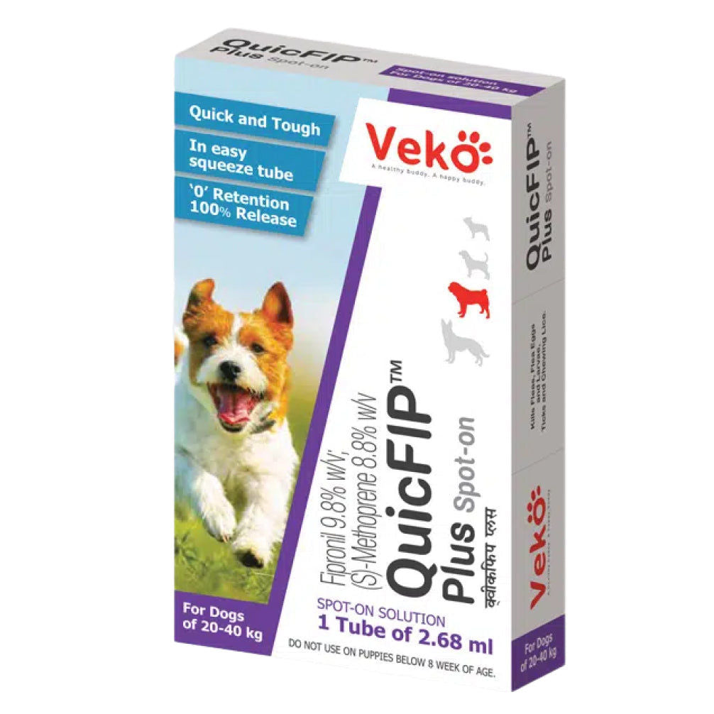 veko-quicfip-plus-spot-on-for-dogs 20-40kg (1 x 2.68ml)