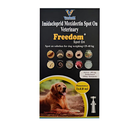 Venkys Freedom Tick & Flea Spot On for Dogs — back view