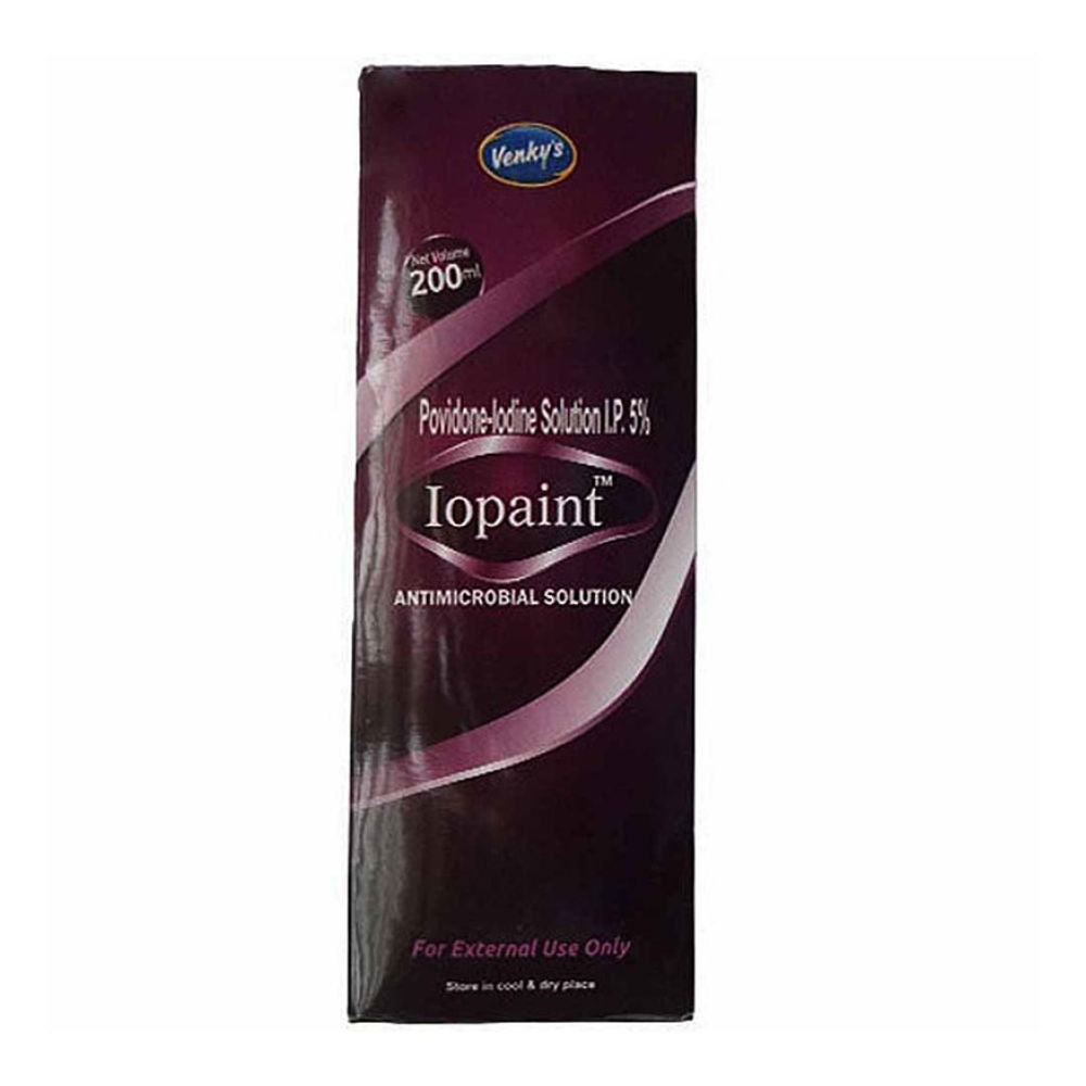 Venkys Iopaint (Povidone iodine) Wound Care & Antiseptic Spray for Dogs and Cats — back view