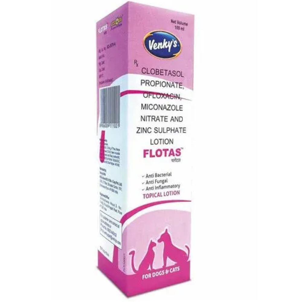 Venkys Flotas Lotion for Dogs and Cats — side view