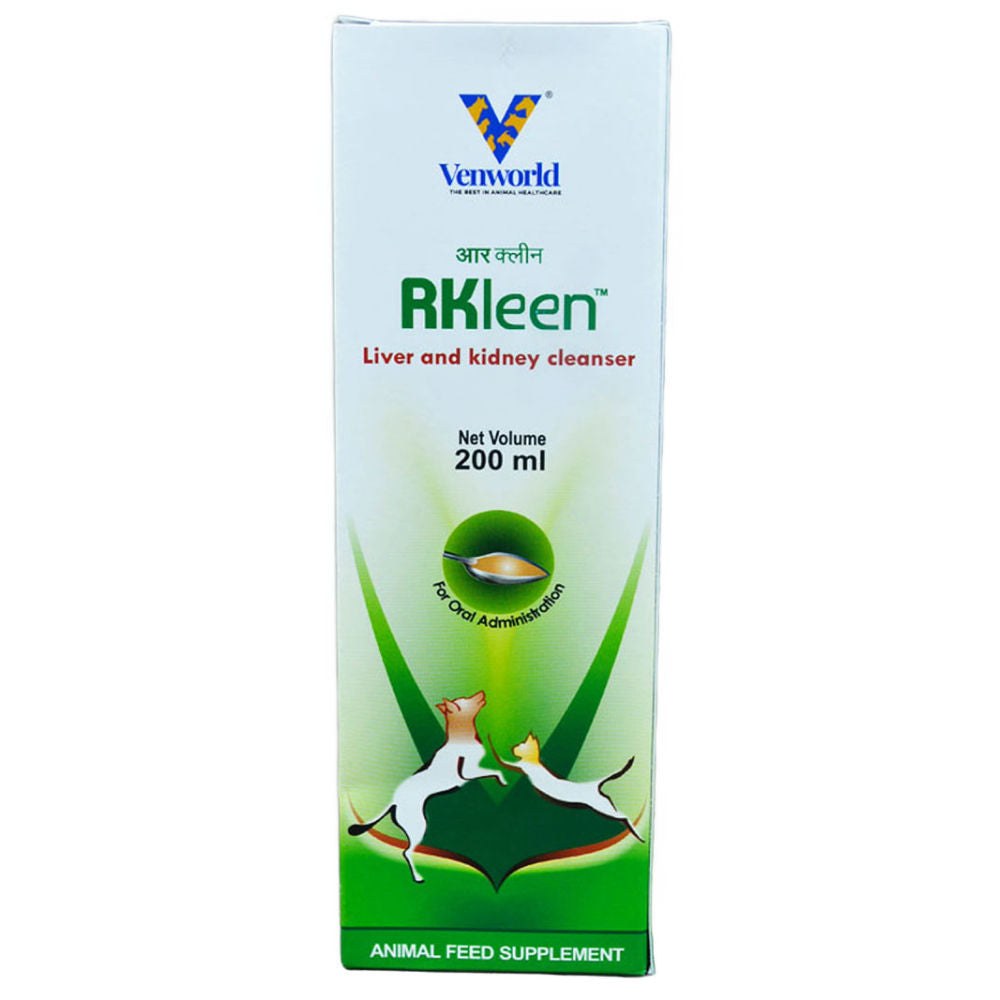 Venkys RKleen Syrup Liver & Kidney Support for Dogs & Cats — side view