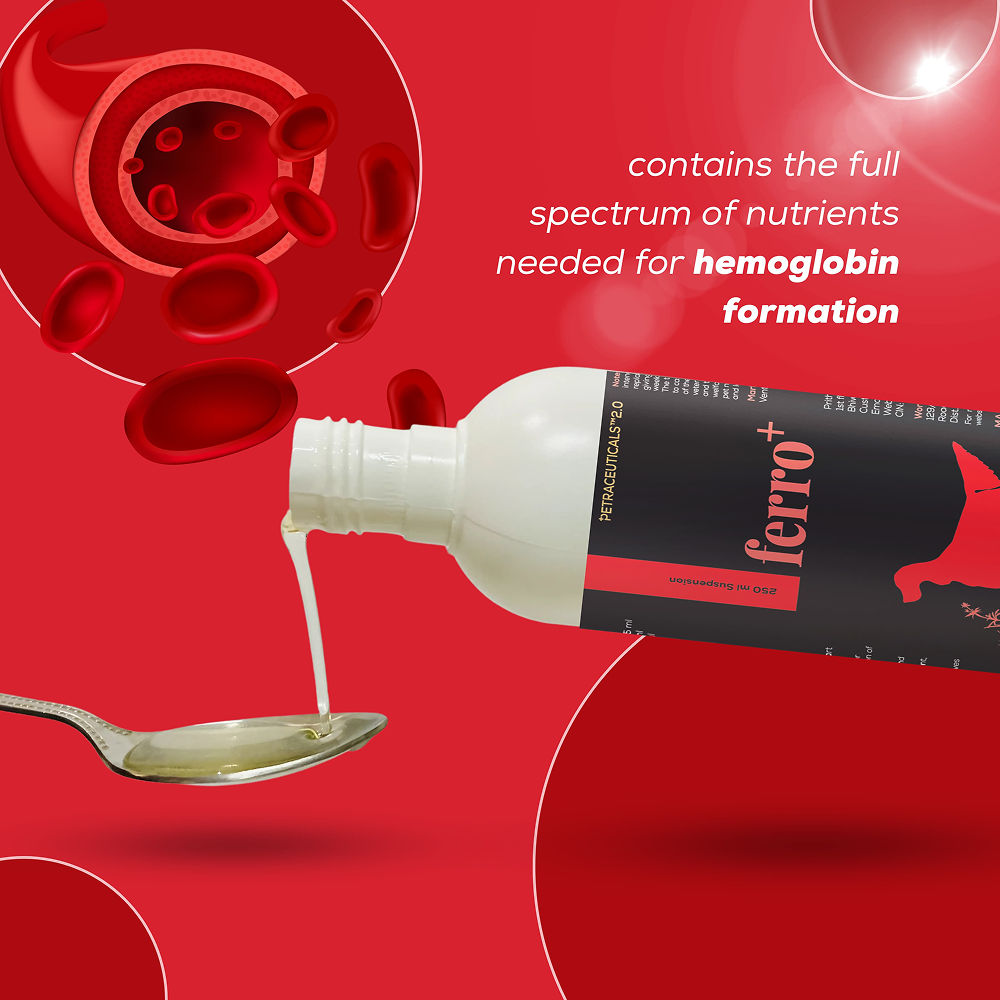 Venttura Ferro Plus Iron Supplements Syrup for Dogs — back view