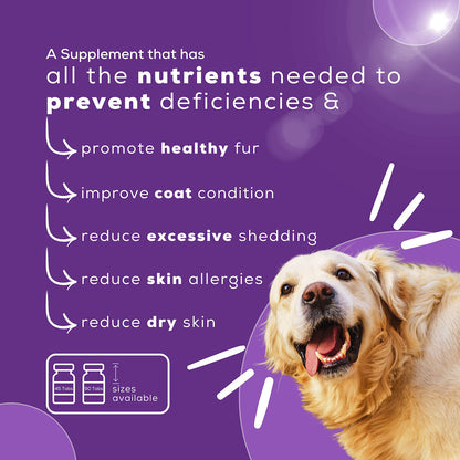 Venttura Fur Plus Chewable Skin & Coat Supplement Tablets for Dogs — back view