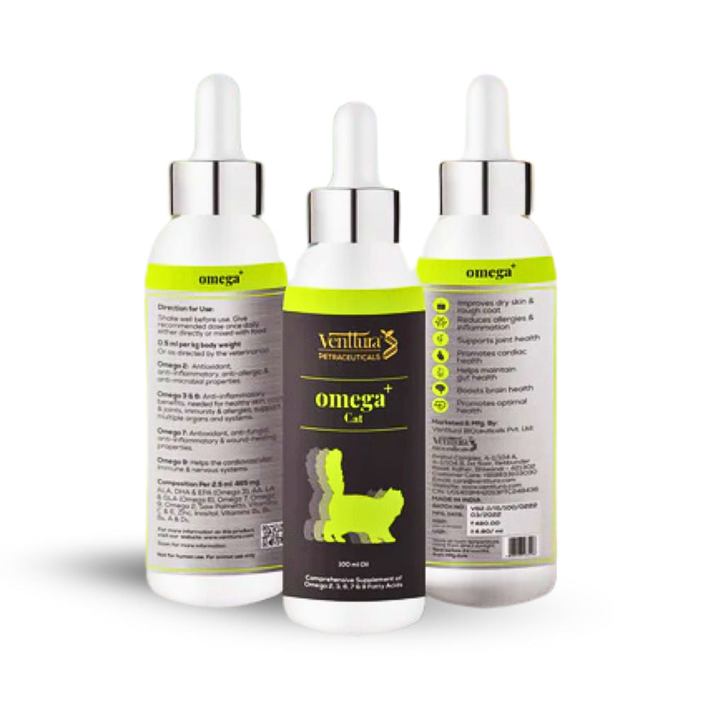 Venttura Healthy Skin Glowing Coat Omega Fatty Acid Supplement For Cats