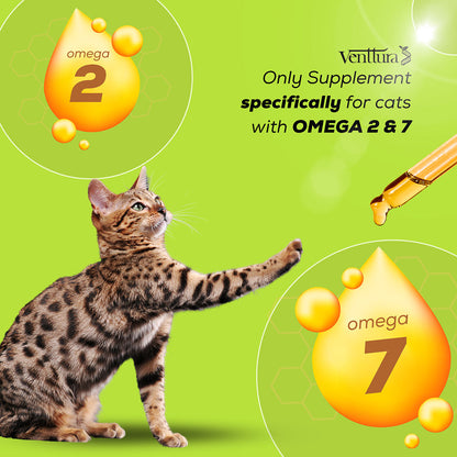 Venttura Healthy Skin & Glowing Coat Omega Fatty Acid Supplement for Cats — side view