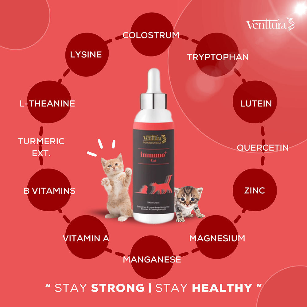 Venttura Immunity Booster & Calming Supplement for Cats — side view