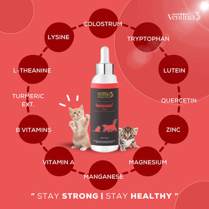 Venttura Immunity Booster & Calming Supplement for Cats — side view