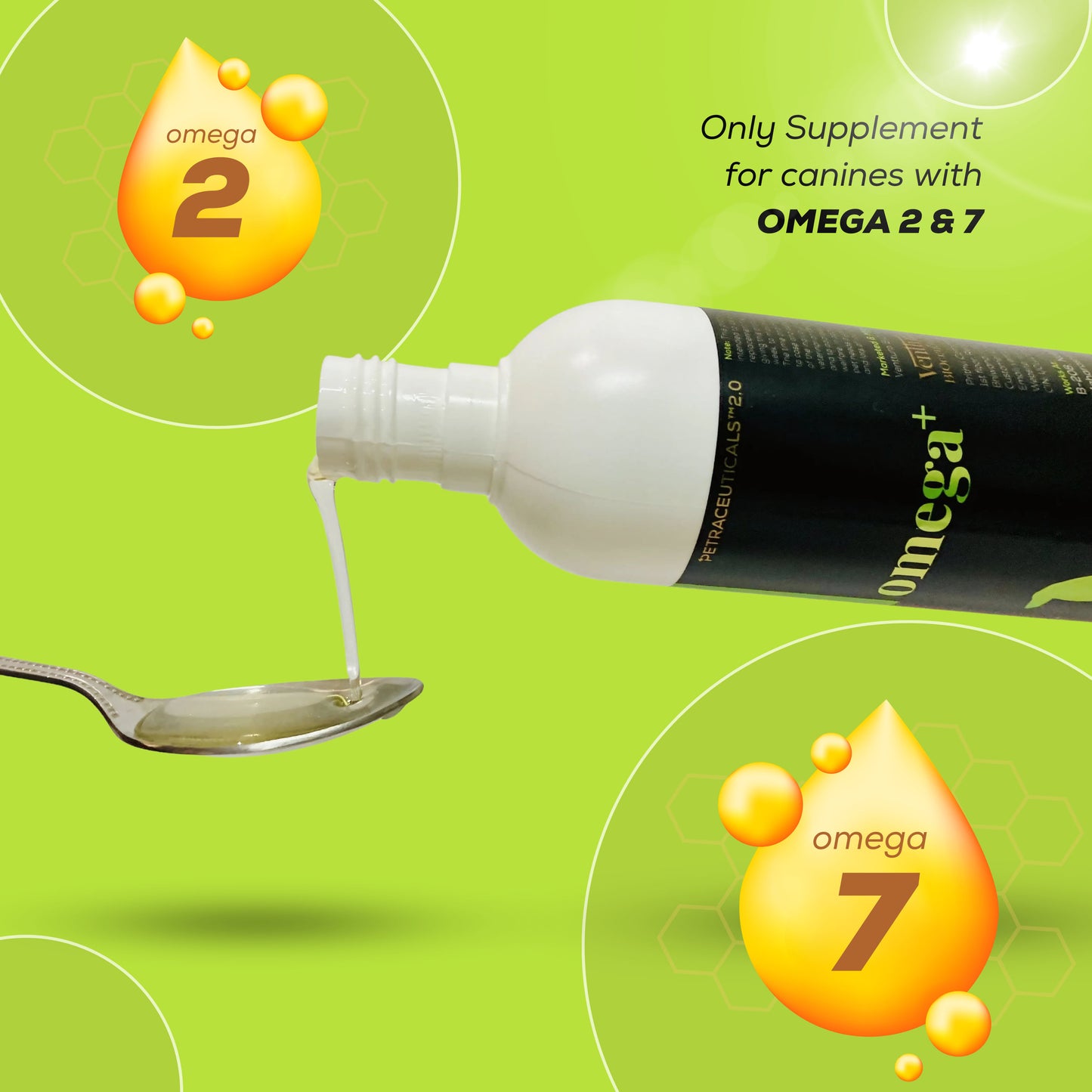 Venttura Omega 3 Plus Skin & Coat Syrup for Dogs — back view
