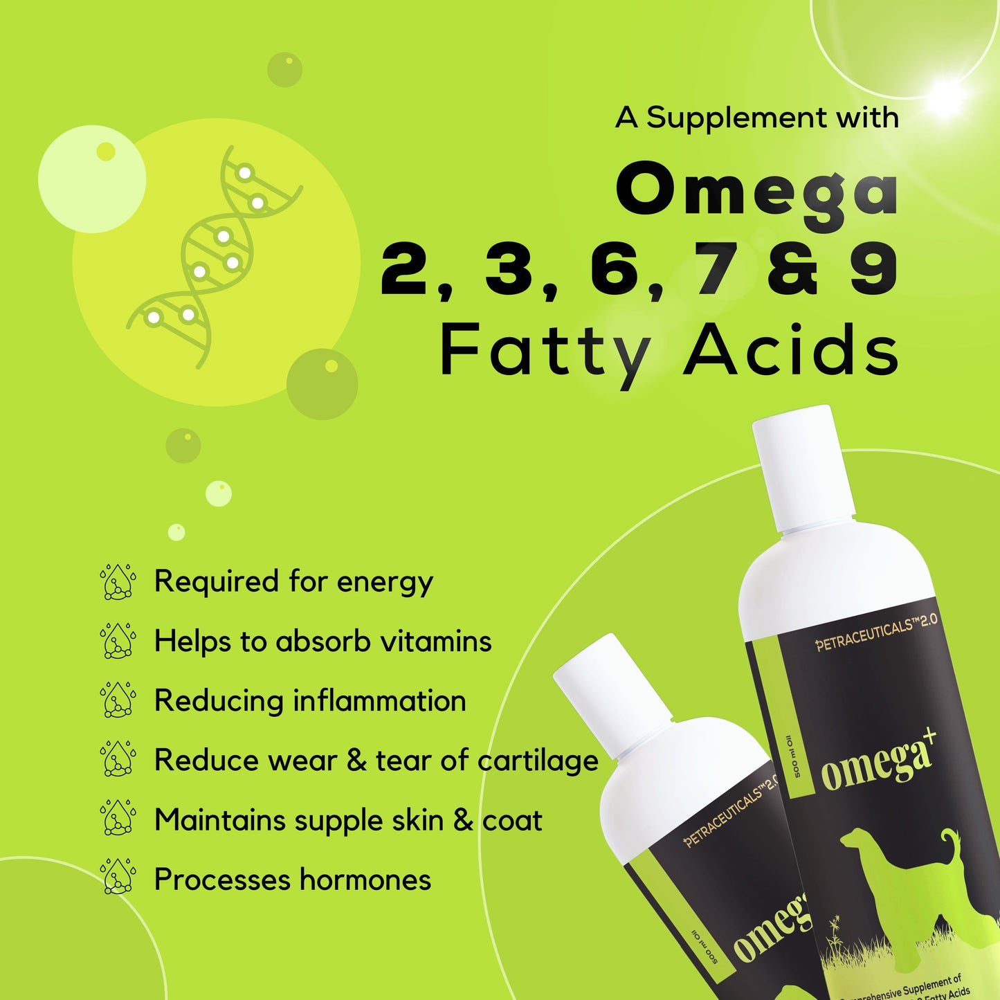 Venttura Omega 3 Plus Skin & Coat Syrup for Dogs — detail shot