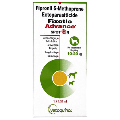 Vetoquinol Fixotic Advance (Fipronil) Tick & Flea Control Spot On for Dogs — side view