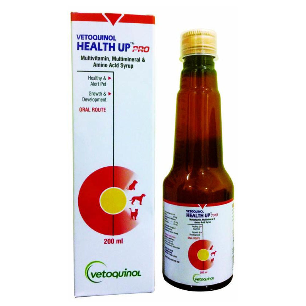 Vetoquinol Healthup Pro Multi Vitamin Supplement for Dogs and Cats — side view