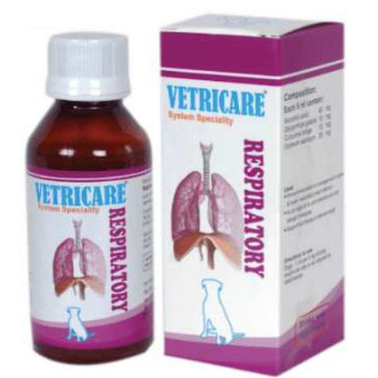 Vetricare Respiratory syrup for Dogs And Cats — back view