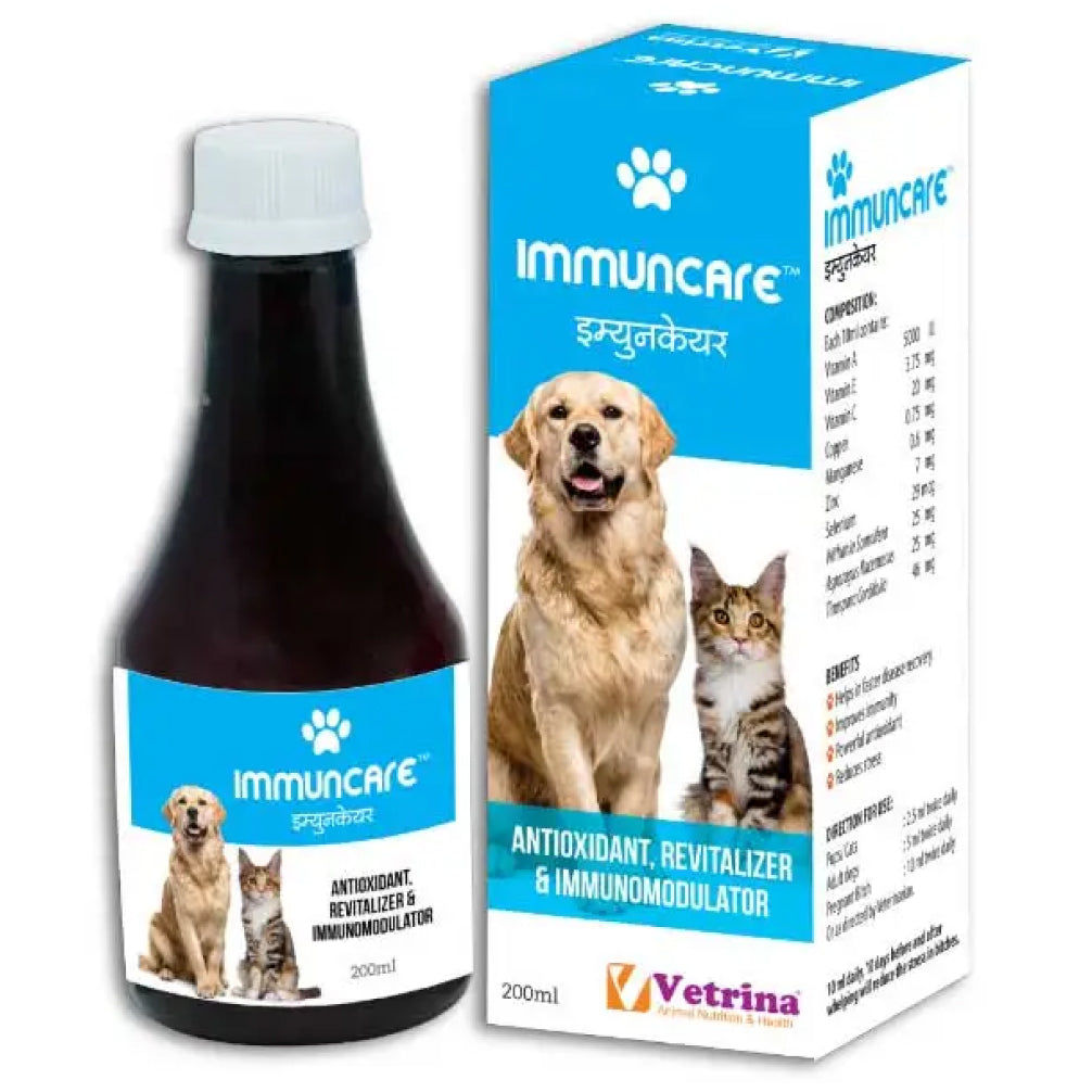 Vetrina Immuncare Syrup for Dogs and Cats — side view