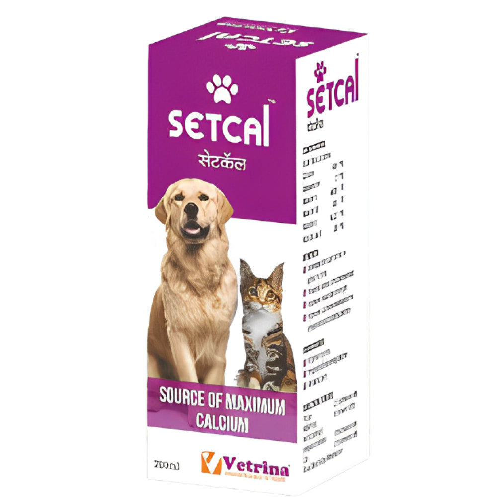 Vetrina Setcal Suspension Calcium Supplement for Dogs and Cats — side view