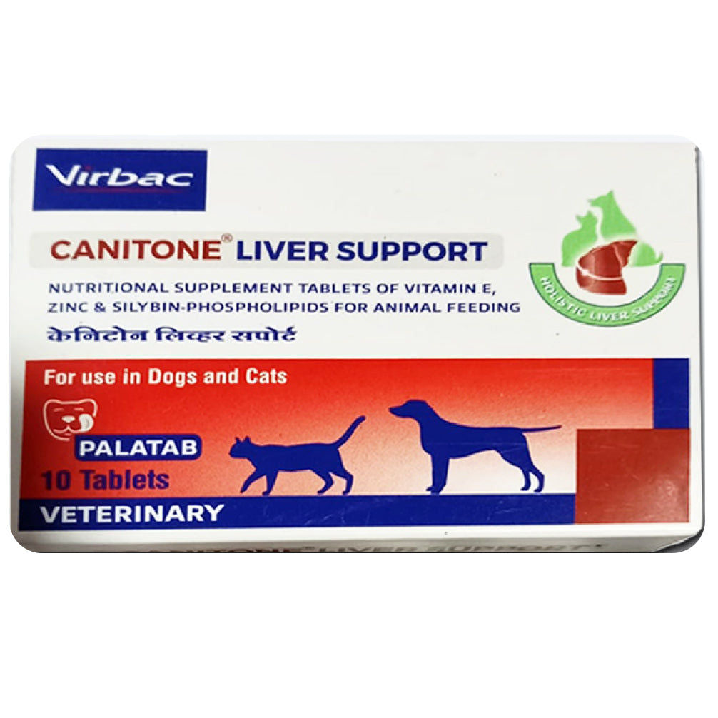Virbac Canitone Liver Support for Dogs and Cats — back view