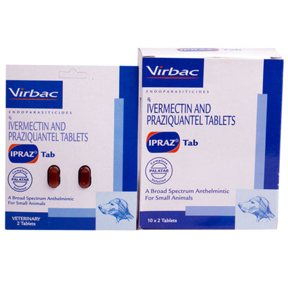 Virbac Ipraz Dewormer Tablets for Dogs — back view