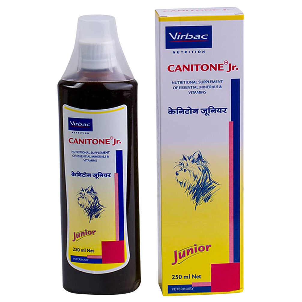 Virbac Canitone Junior Multivitamin Syrup for Dogs and Cats — back view