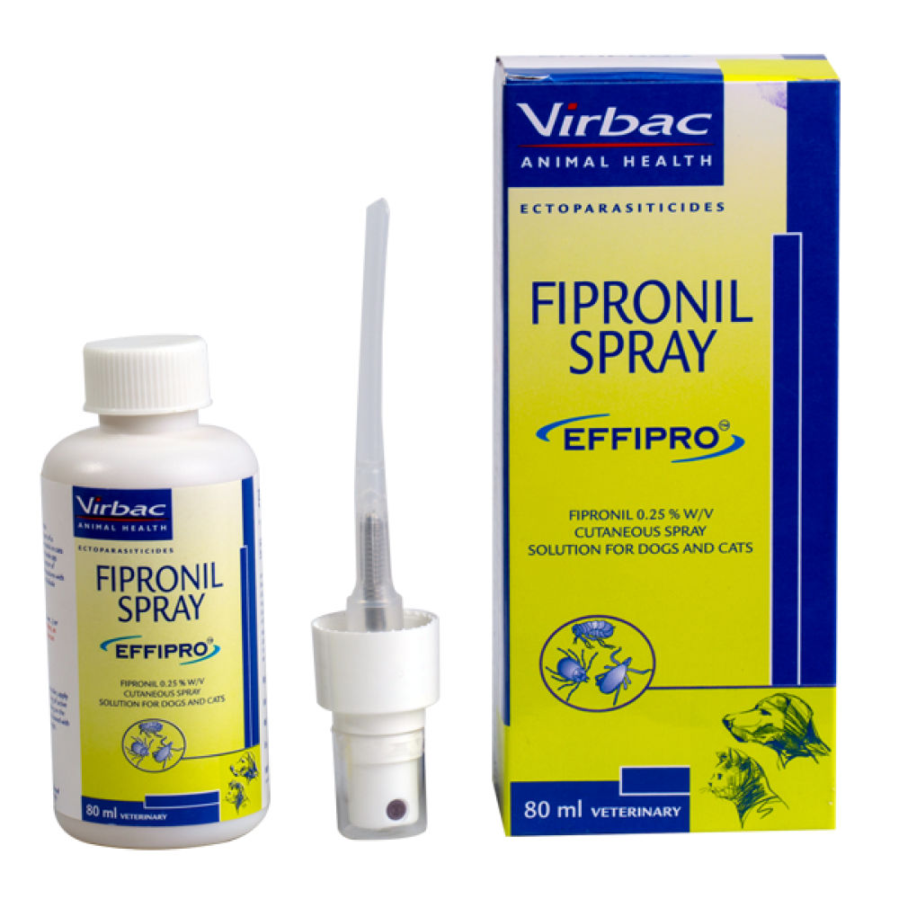 Virbac Effipro (Fipronil) Tick and Flea Control Spray for Dogs & Cats — side view