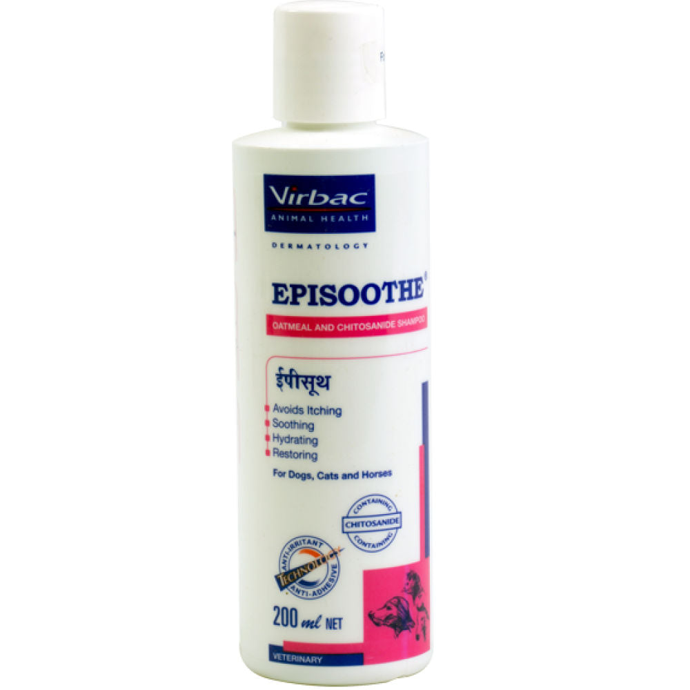 Virbac Episoothe Oatmeal Shampoo for Dogs & Cats — side view