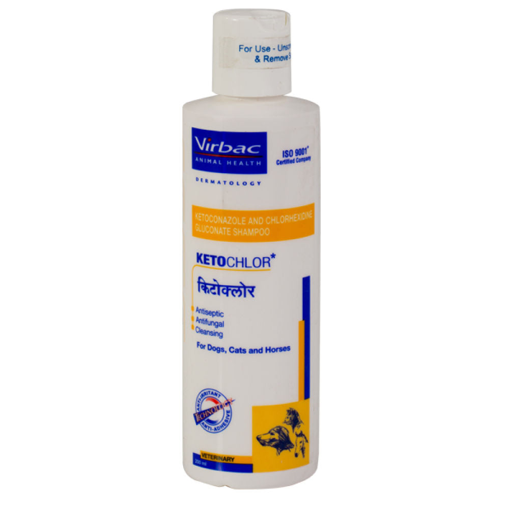 Virbac Ketochlor Shampoo Antifungal & Antiseptic for Dogs and Cats — side view