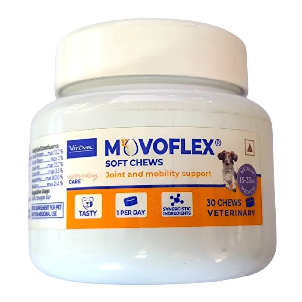 Virbac Movoflex Mobility Joint Dog Chews M 15 To 35Kg For Dogs