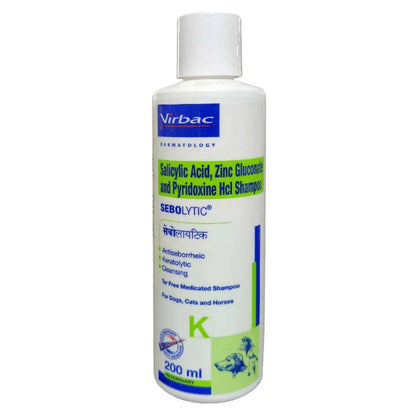 Virbac Sebolytic shampoo for Dogs and Cats — side view