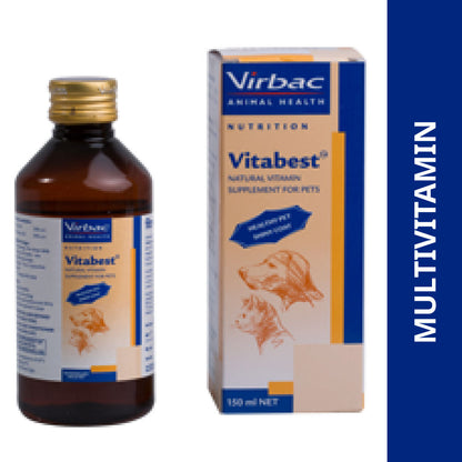 Virbac Vitabest Multi Vitamin Supplement for Dogs and Cats — side view