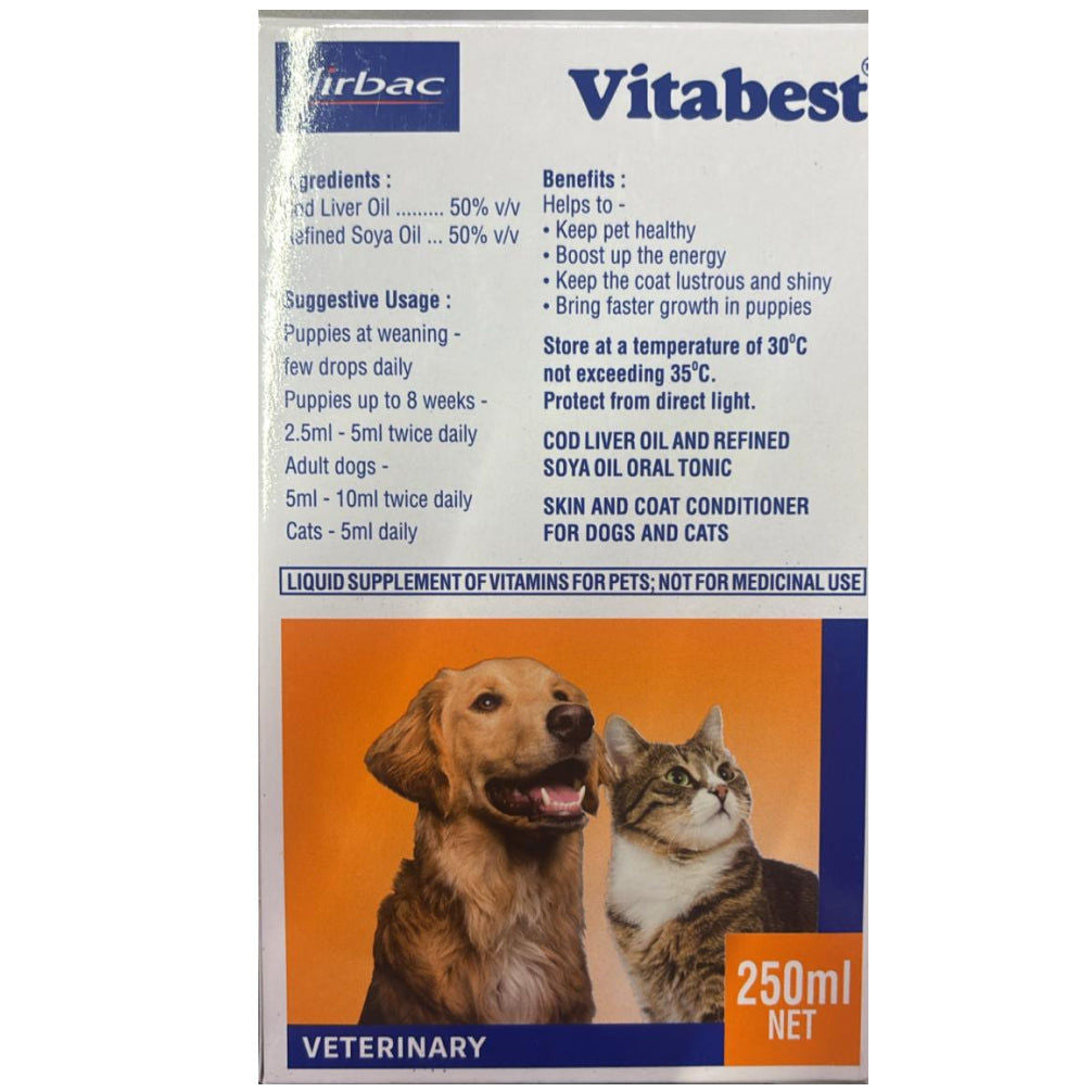 Virbac Vitabest Multi Vitamin Supplement for Dogs and Cats — detail shot
