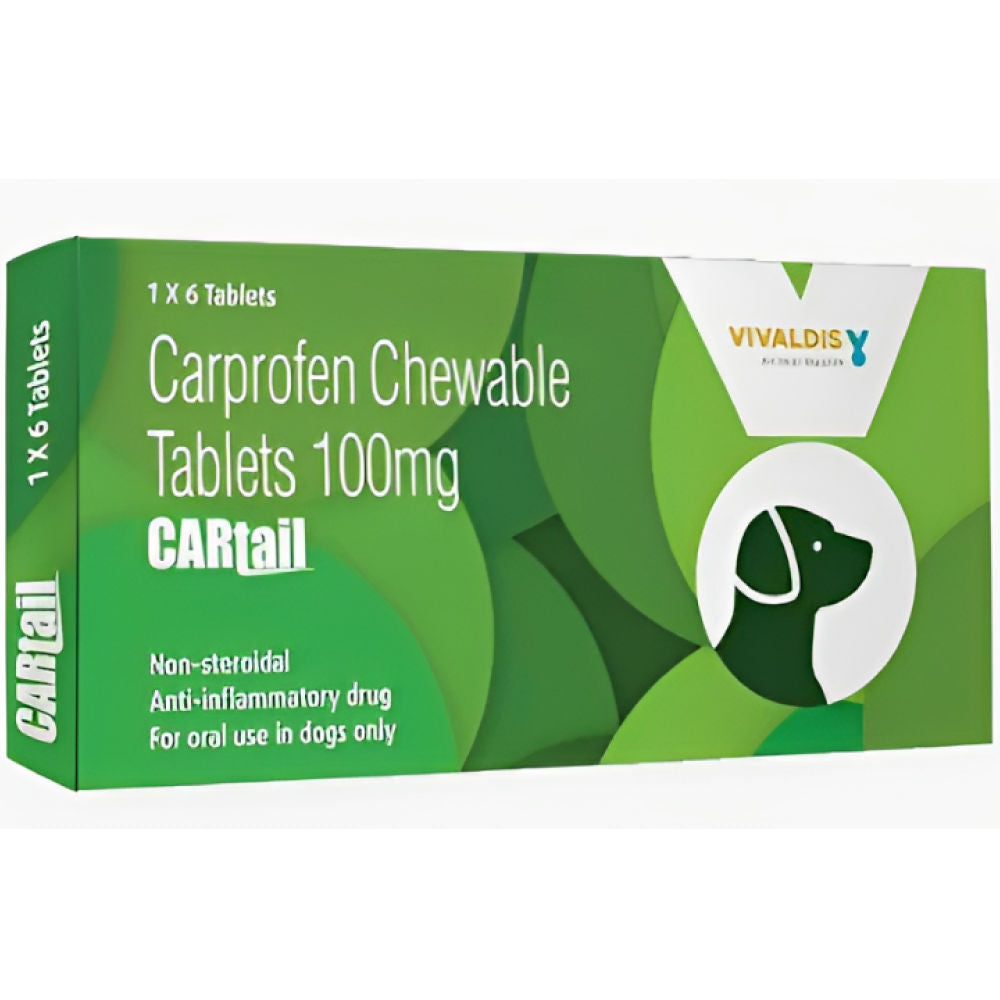 Vivaldis Cartail 100mg (Carprofen) Tablet for Dogs — side view