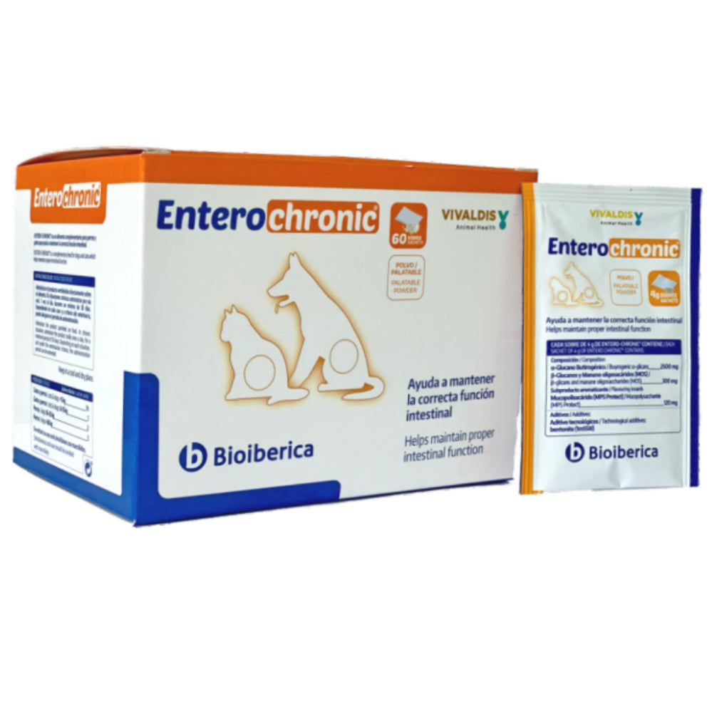 Vivaldis Entero Chronic Pre & Probiotics Gut Health Powder for Dogs and Cats — side view