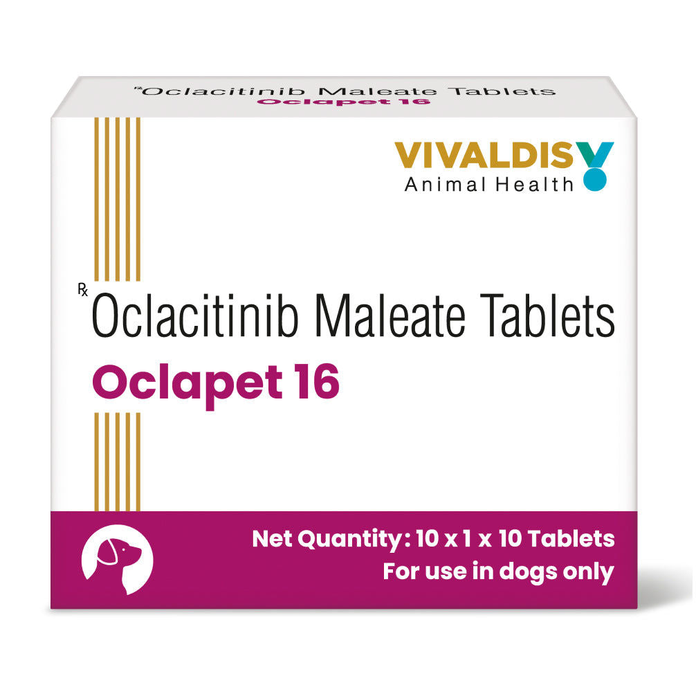 Vivaldis Oclapet (Oclacitinib) 16mg Tablets for Dogs — side view