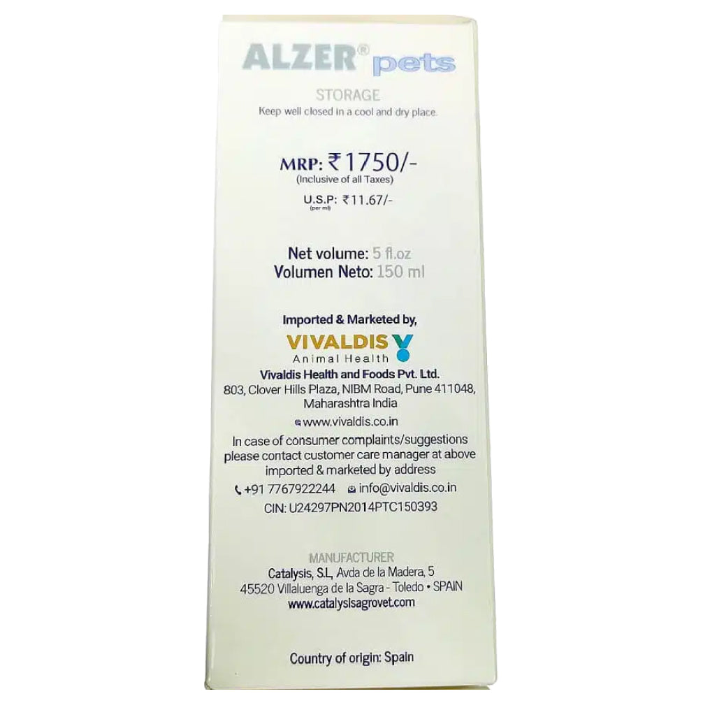 Vivaldis Alzer Syrup For Dogs And Cats 150Ml - Image 4