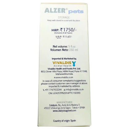 Vivaldis Alzer Syrup For Dogs And Cats 150Ml - Image 4