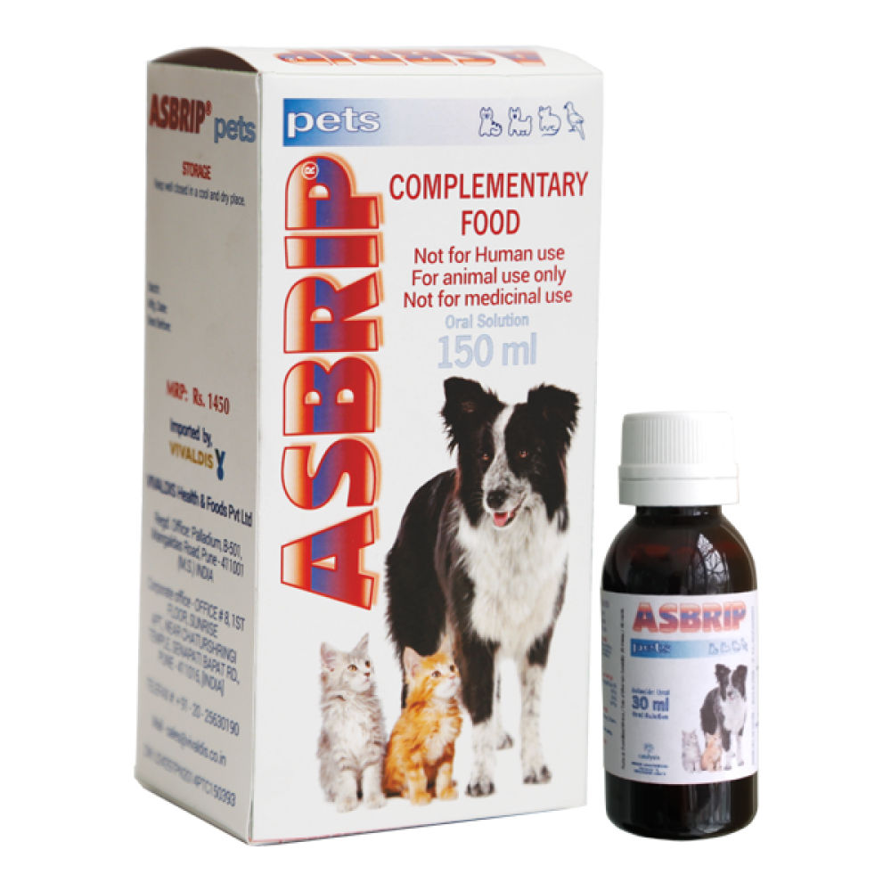 Vivaldis Asbrip Cough Syrup for Dogs and Cats — back view