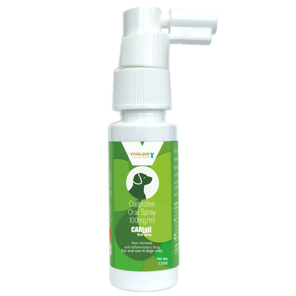 Vivaldis Cartail (Carprofen) Oral Spray for Dogs — side view