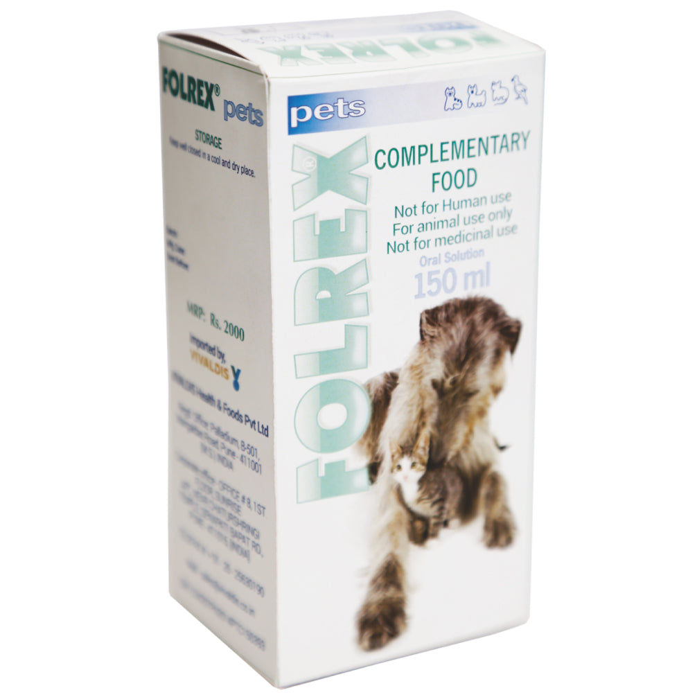 Vivaldis Folrex Pet Syrup for Dogs and Cats — side view