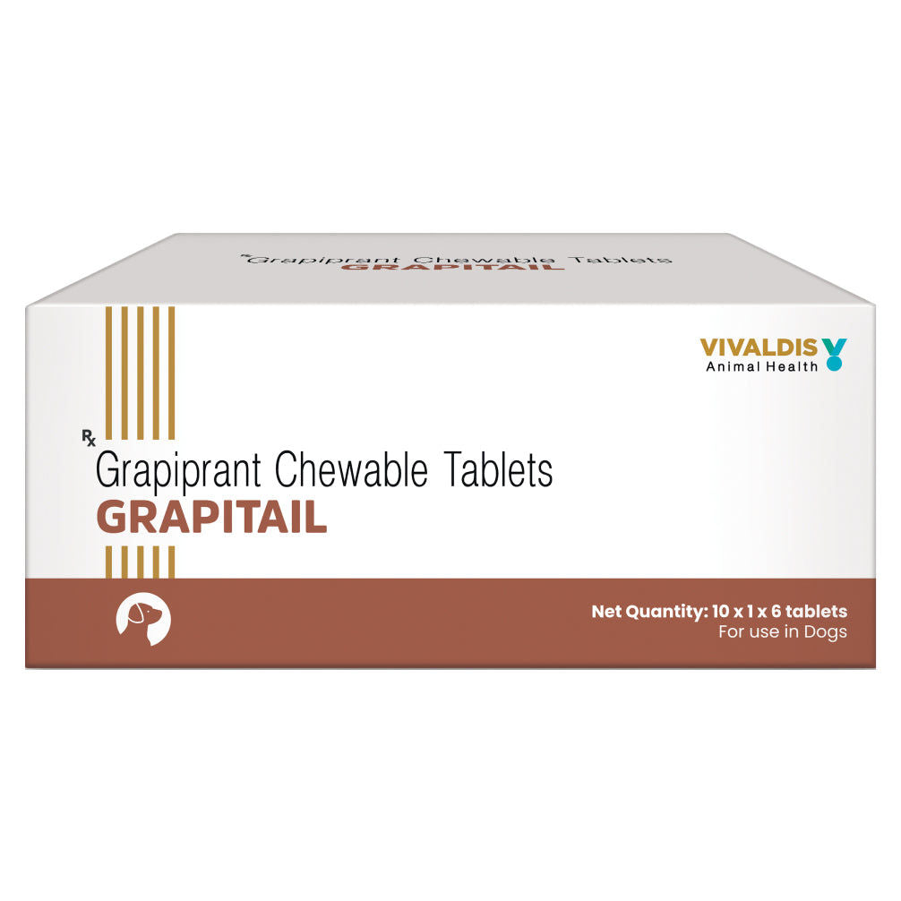 Vivaldis Grapitail 100mg (Grapiprant) Tablet for Dogs — back view