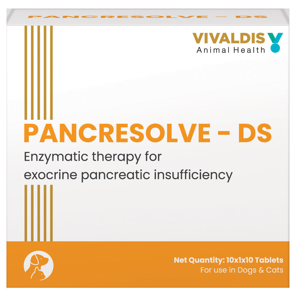 Vivaldis Pancresolve Ds Tablets For Dogs And Cats 10 Tablets